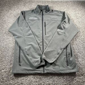 Marmot Tempo Jacket Mens XL Gray Full Zip Hiking Comfort High Neck‎ Zip Pockets